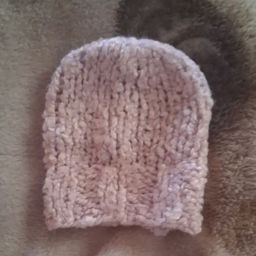 Soft Lilac Knit Beanie for Kids
